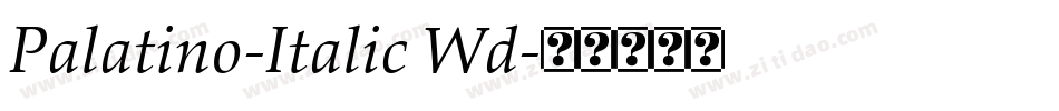 Palatino-Italic Wd字体转换